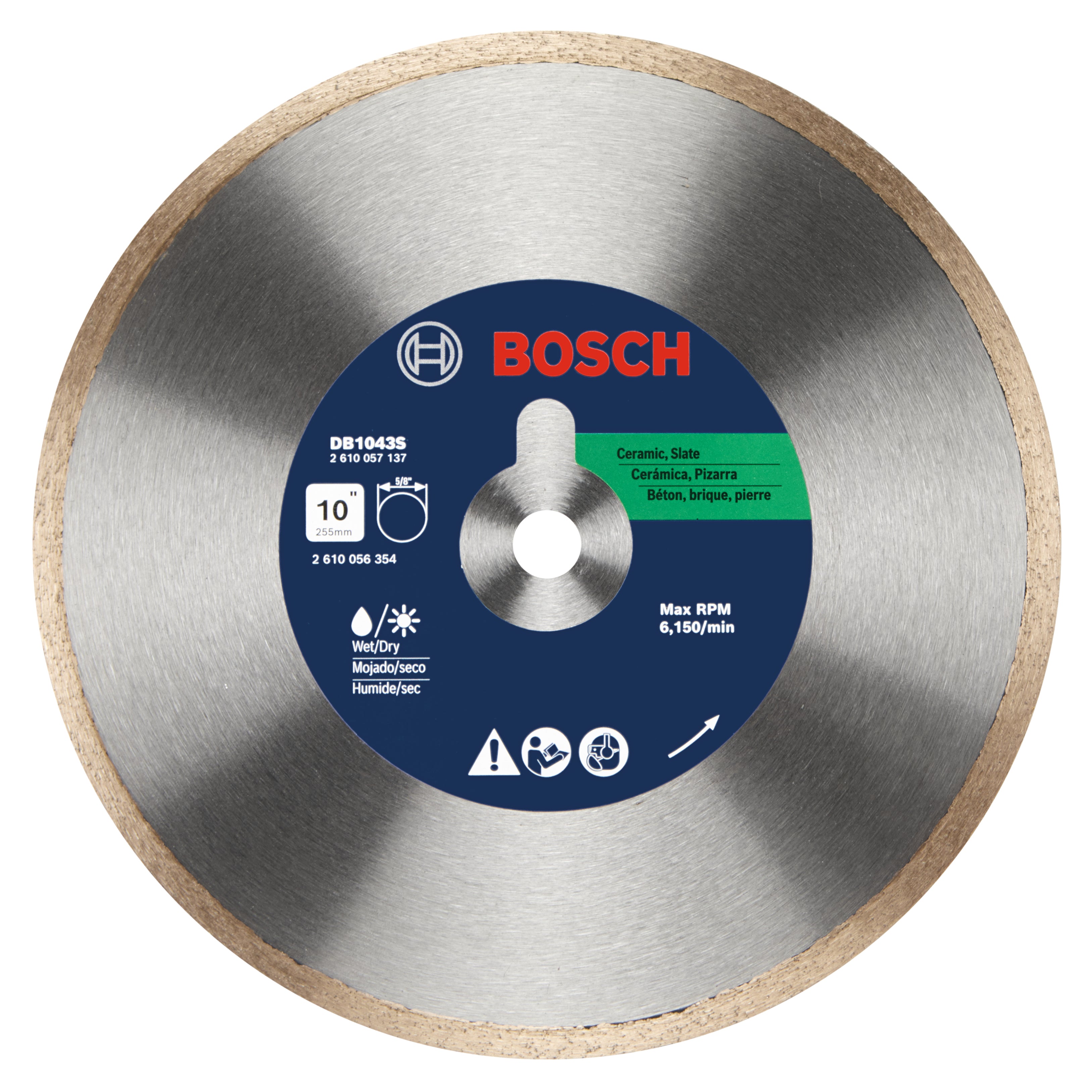 Bosch, BOSCH 10" Standard Continuous Rim Diamond Blade for Clean Cuts (3 PACK)