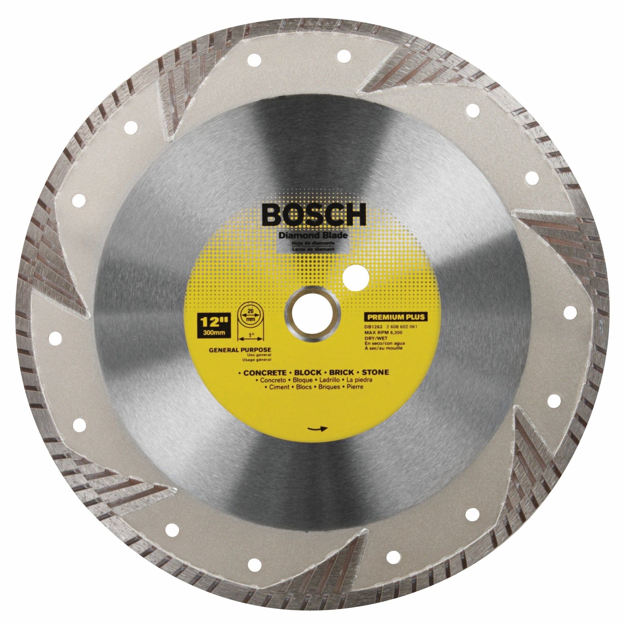 Bosch, BOSCH 12" Premium Plus Turbo Rim Diamond Blade for Smooth Cuts