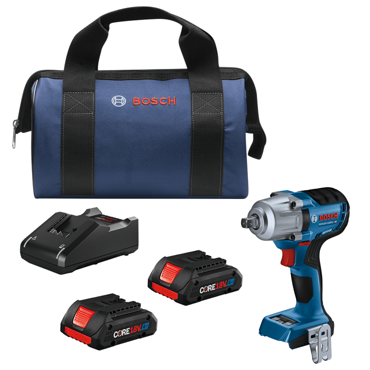 Bosch, BOSCH 18V 1/2" Mid-Torque Impact Wrench w/ Pin Detent Kit