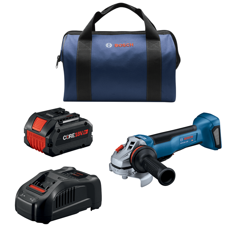 Bosch, BOSCH 18V Brushless 4-1/2" - 5" Angle Grinder Kit w/ Paddle Switch