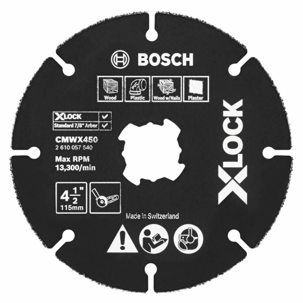 Bosch, BOSCH 4-1/2" X-LOCK Carbide Multi-Wheel (4 PACK)