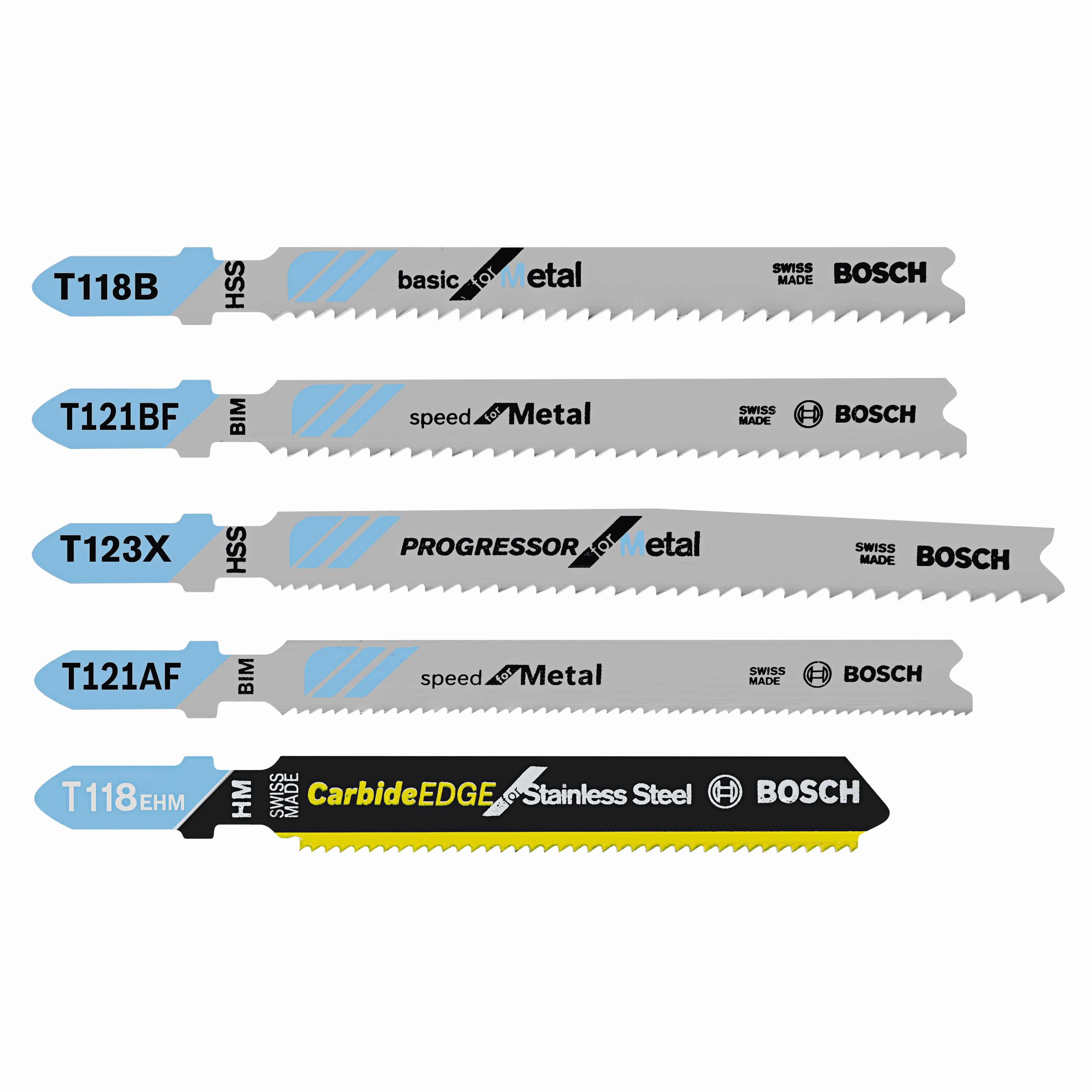 Bosch, BOSCH 5 pc. Pro-Metal T-Shank Jig Saw Blade Set