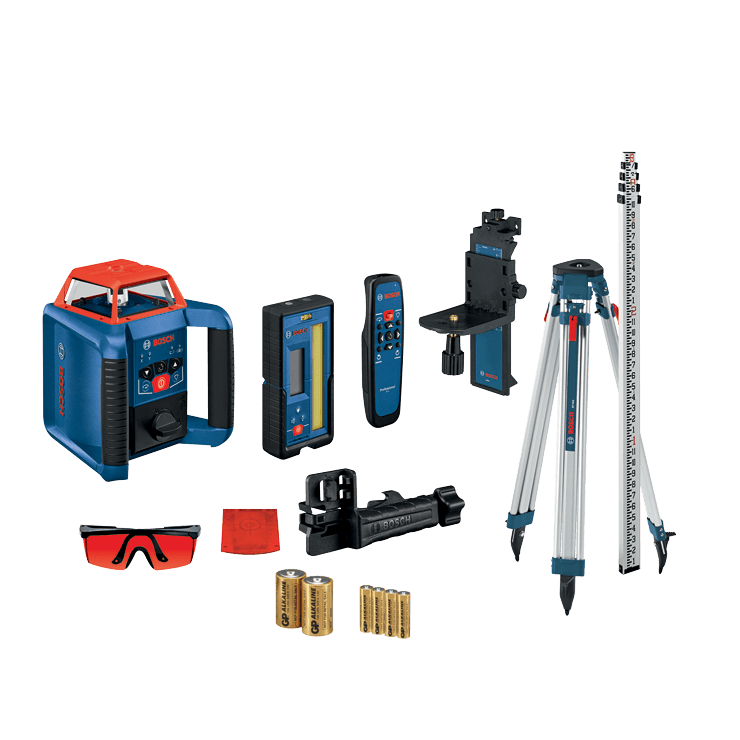 Bosch, BOSCH REVOLVE2000 Red-Beam Self-Leveling Horizontal/Vertical Rotary Laser Kit