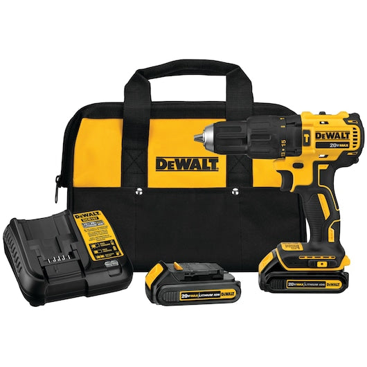 DeWalt, DEWALT 20V MAX* 1/2" Compact Hammer Drill/Driver Kit