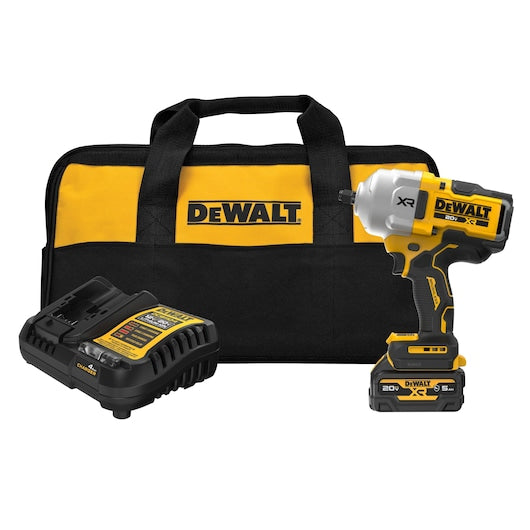 DeWalt, DEWALT 20V MAX* XR® Brushless Cordless 1/2" High Torque Impact Wrench w/ Hog Ring Anvil Kit