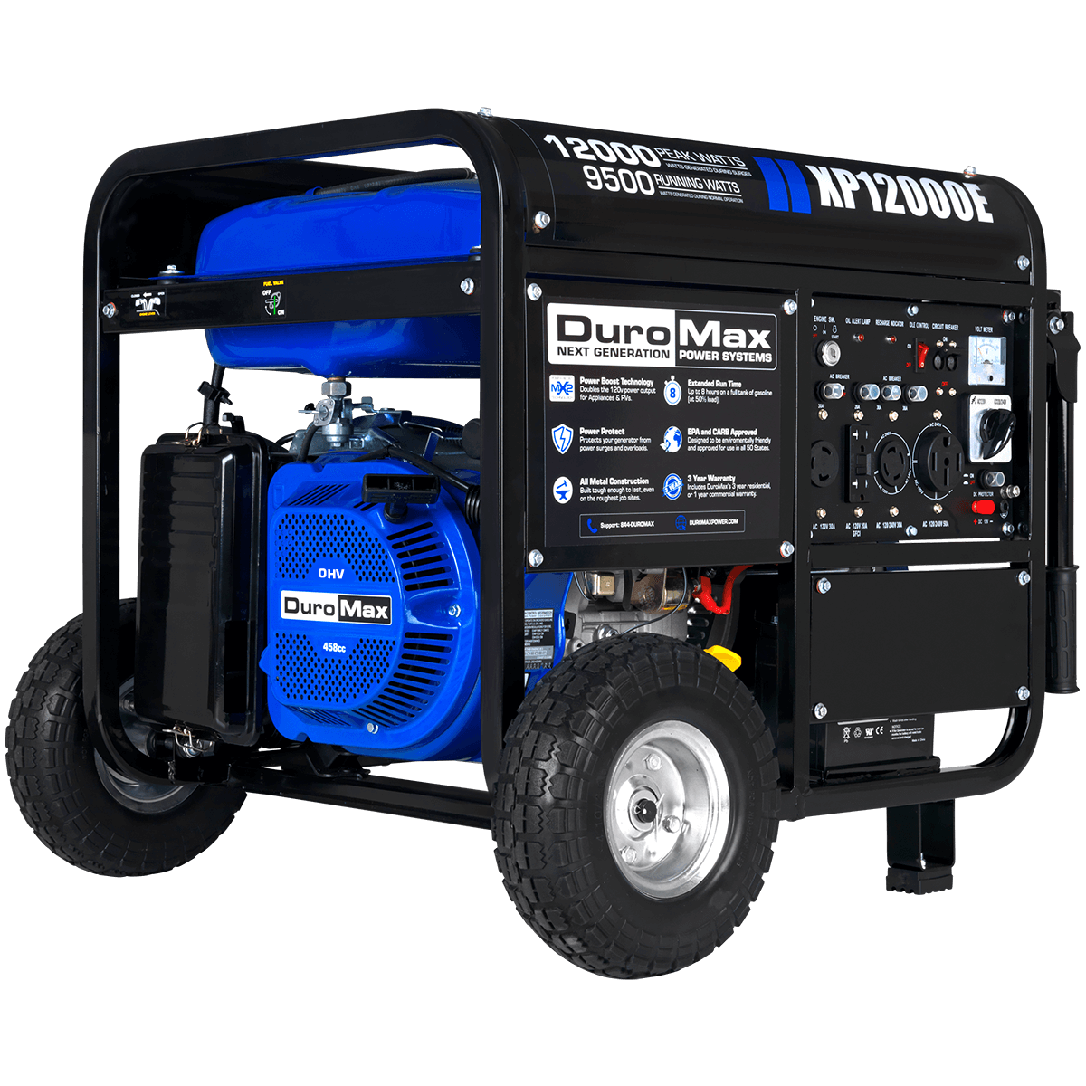 DuroMax, DuroMax XP12000E 12,000 Watt Portable Gas Powered Generator