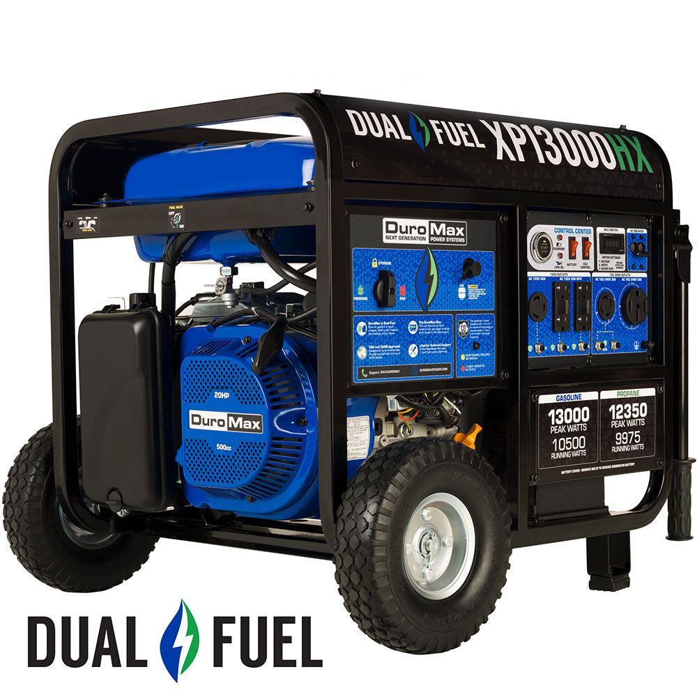 DuroMax, DuroMax XP13000HX 13,000 Watt Portable Dual Fuel Gas Propane CO Alert Generator