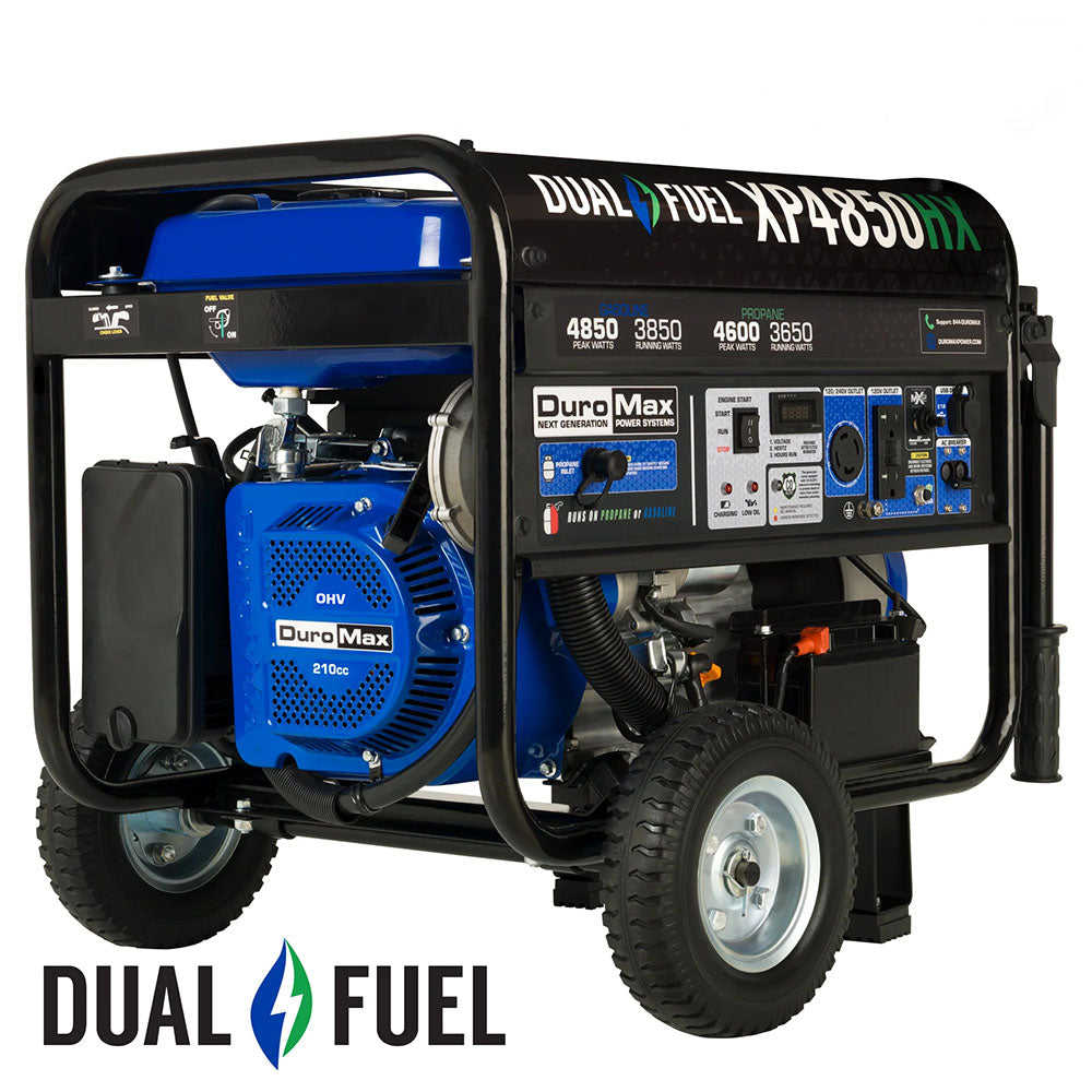 DuroMax, DuroMax XP4850HX 4,850 Watt Portable Dual Fuel Gas Propane CO Alert Generator