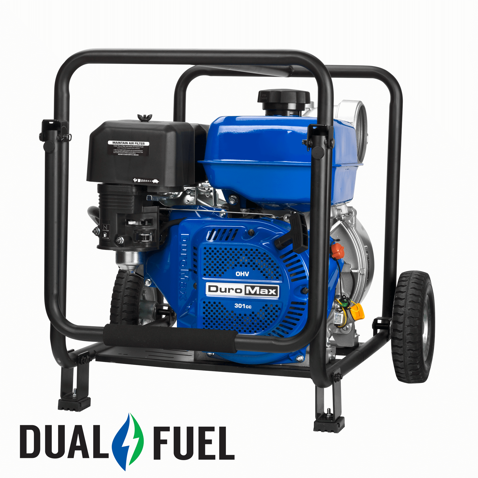 DuroMax, DuroMax XP904WX 423 GPM 4" Dual Fuel Engine Portable Water Pump