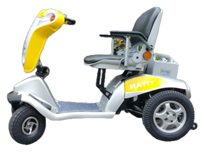 Tzora, Tzora Titan Hummer XL 4 Wheel Heavy Duty Folding All Terrain Mobility Scooter Yellow New