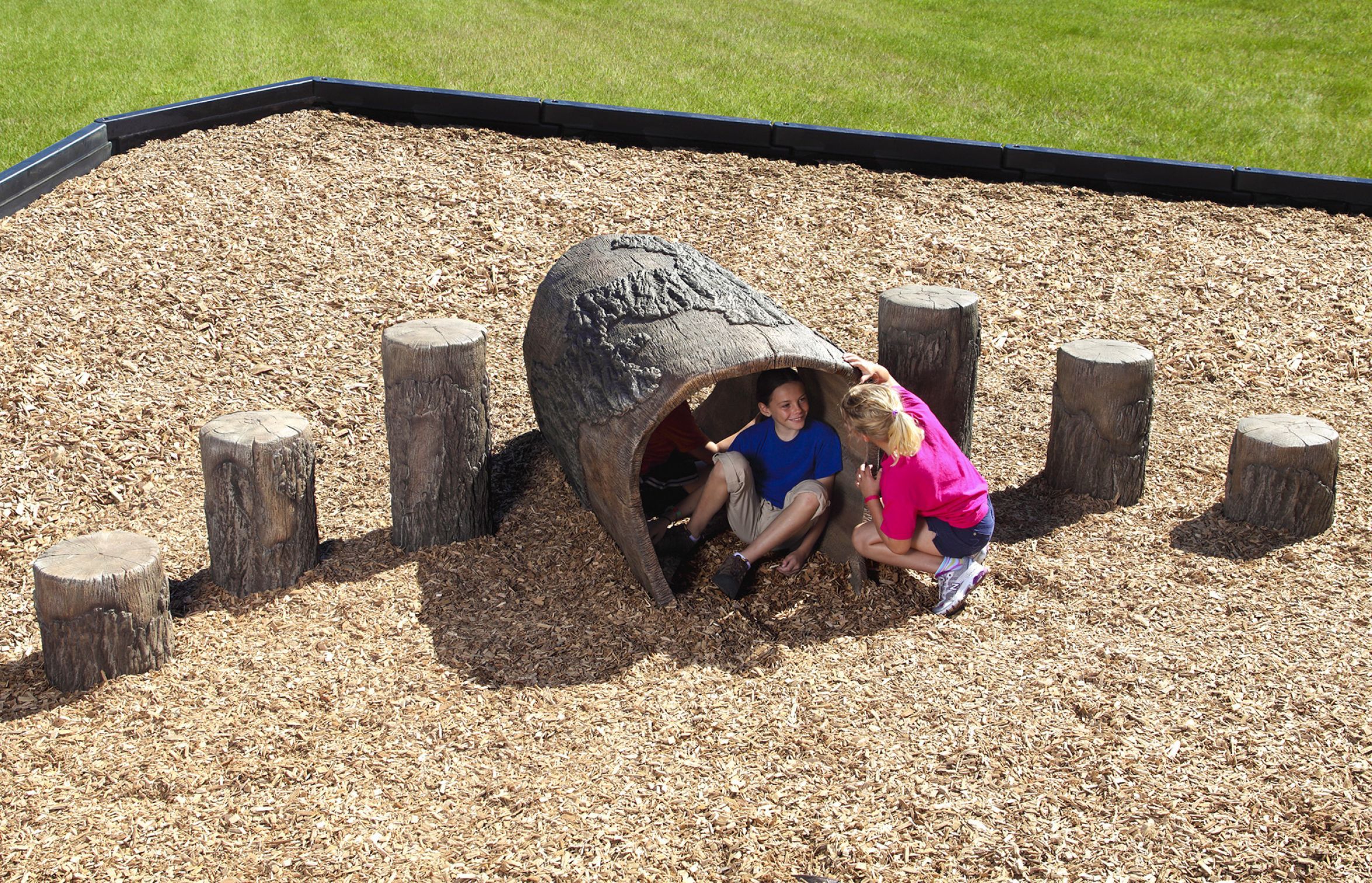 UltraPlay, UltraPlay 4LT 4' Log Tunnel NatureROCKS Playset New