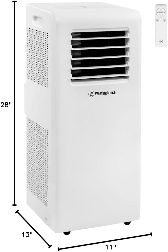 Westinghouse, Westinghouse 8,000 BTU Portable Air Conditioner with Remote 3-in-1 For Rooms Up to 200 sq. ft. WPAC8000 White New