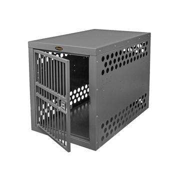 Zinger, Zinger 10-DX4500-2-FD Deluxe Stationary Heavy Duty Aluminum Dog Crate Professional 4500 24"W x 30"H x 38"D Front Entry New