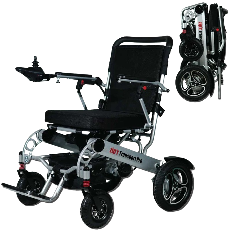 Zip'r, Zip’r ZIP13SLV Transport Pro Folding Electric Wheelchair Silver New